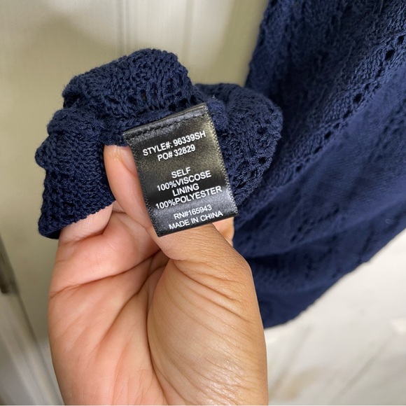 Societe Womens Dark Navy Knit Sleeveless Tank Dress Sz XSP - Picture 7 of 9